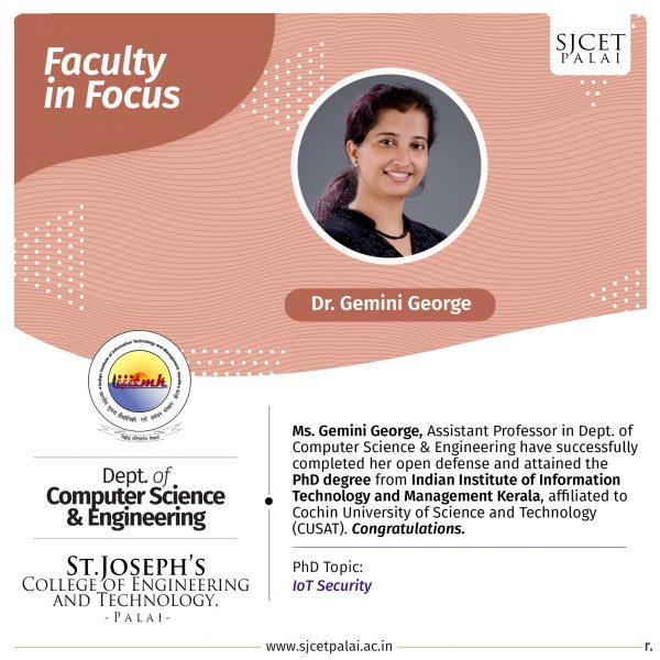 FACULTY IN FOCUS MS GEMINI CSE FIT
