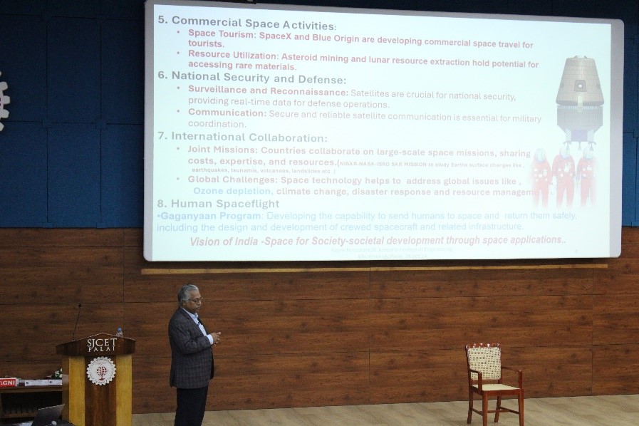 Dr. G. Ayyappan, Former Associate Director, VSSC During Session Opportunities and Challenges in Space Technology
