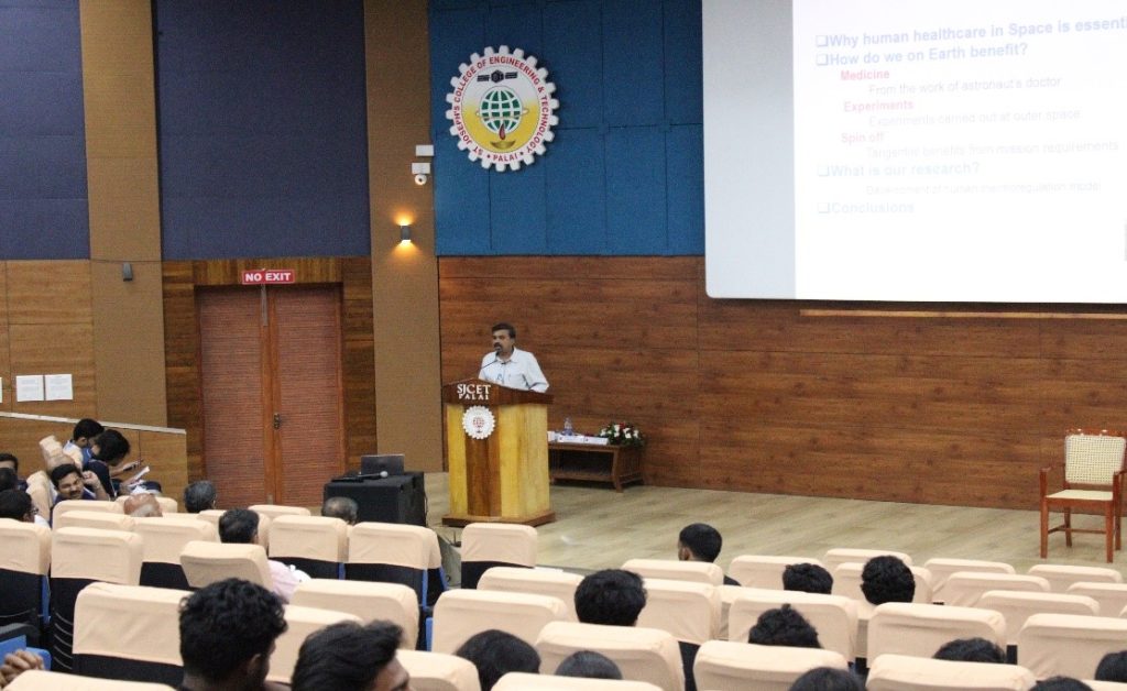 Dr. Shine S R , Professor, IIST during Session Human Space Program’s Impact on Earthly Health.